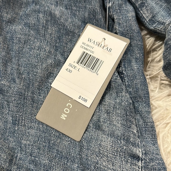 Wash Lab Denim Fog Button Up Shirt - Picture 6 of 7
